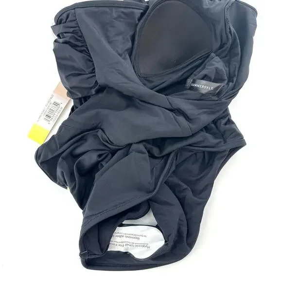 Summersalt DreamDrape Sidestroke One Piece Black US Size 6 - Picture 7 of 9